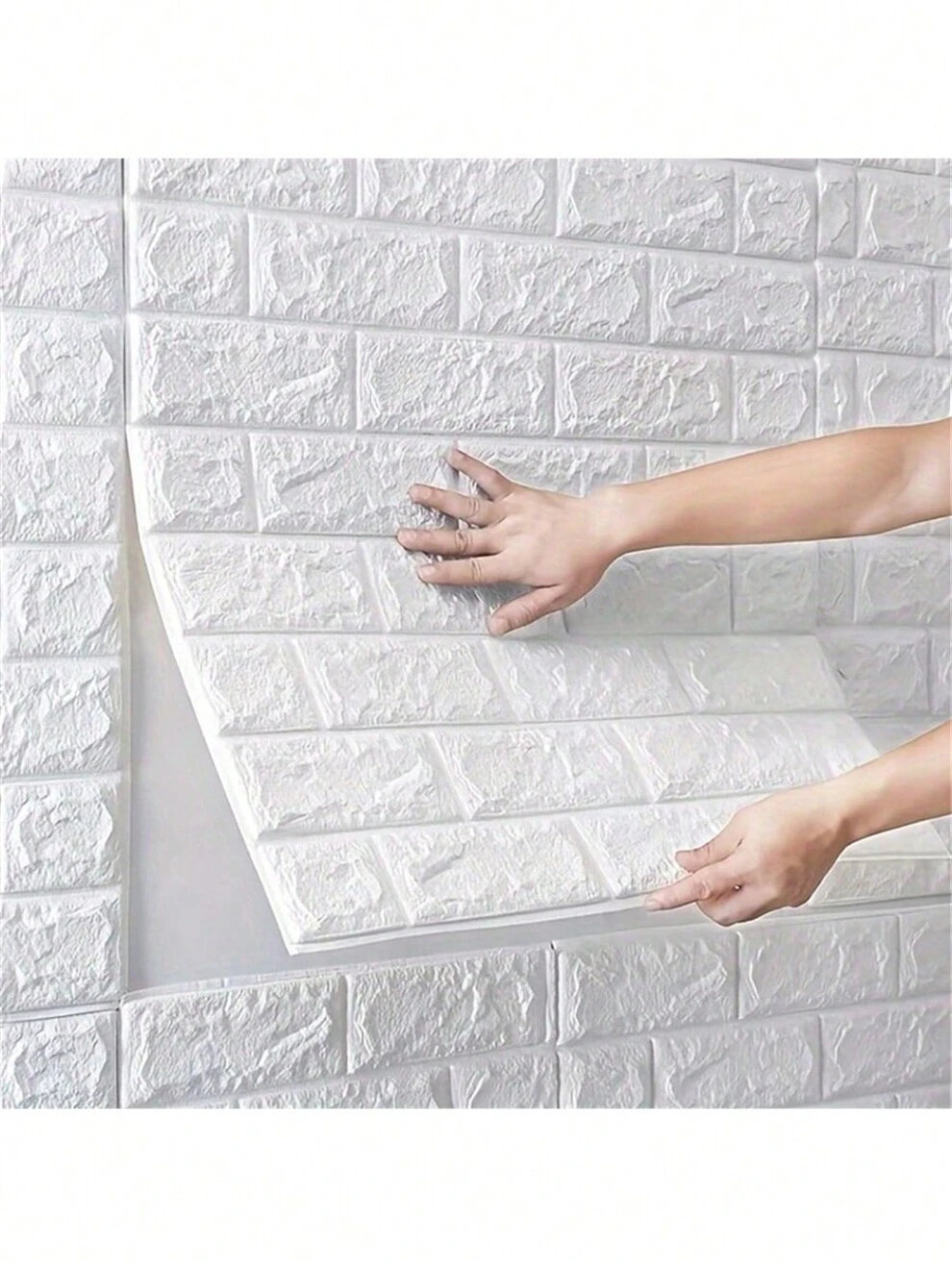 10/20/30pcs 3d White Brick Wall Sticker, Foam Brick Self-Adhesive Collision Avoidance Sticker, Waterproof Moisture-Proof Ceiling Sticker, Easy To Paste And Peel, Cut Freely, Suitable For Kitchen, Livi