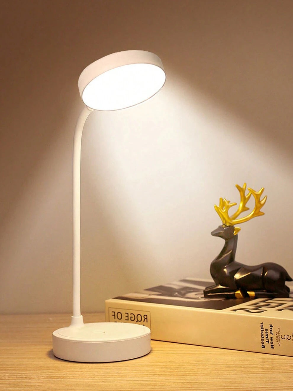 1pc Led Table Lamp, Usb Powered Reading Light, Continuously Adjustable Brightness Decorative Night Light