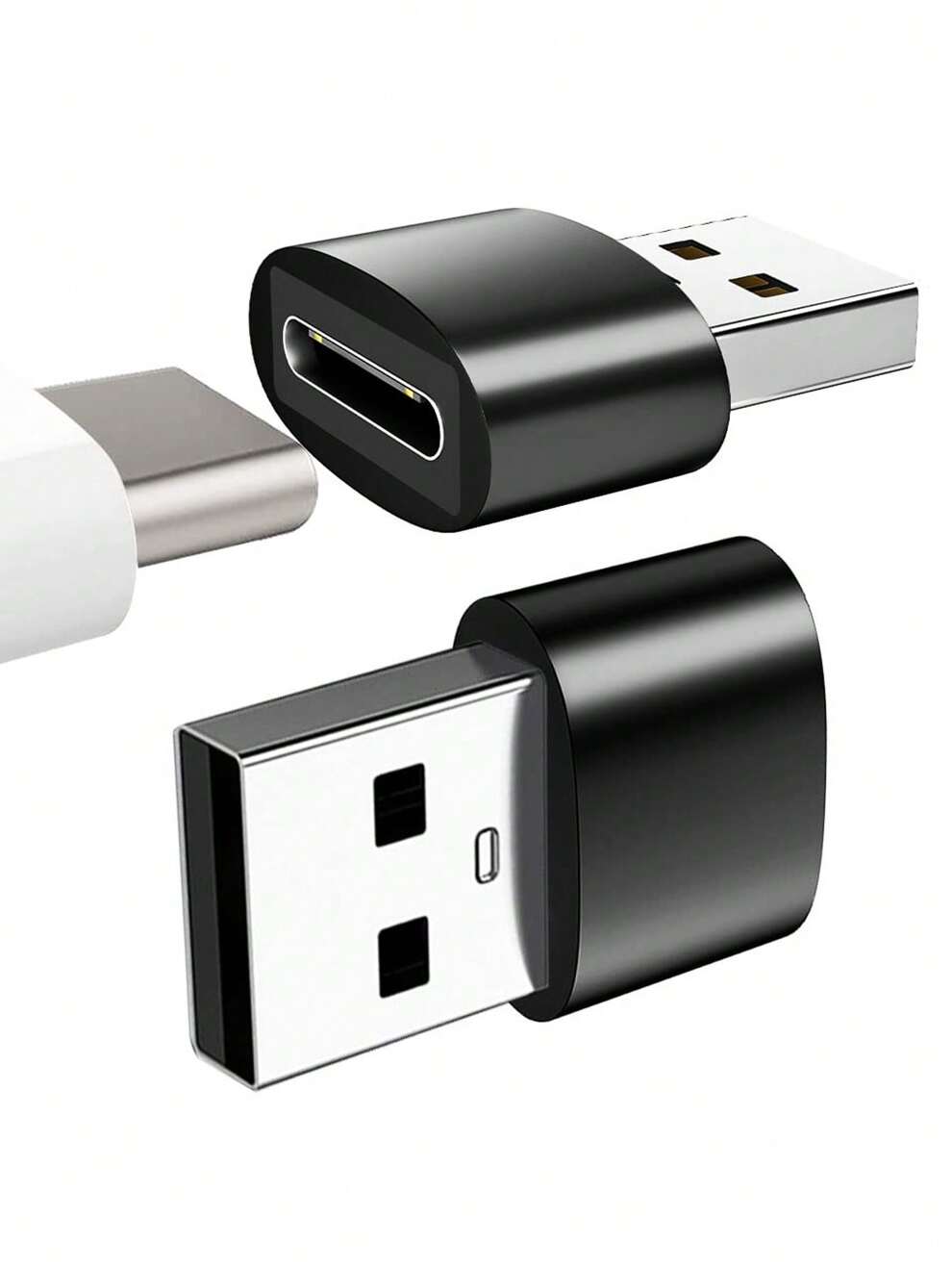 1PC/2PCS USB C Female To USB Male Adapter ,Type C To USB A Charger Converter Compatible With IPhone 15 14 Plus 13 12 11 Pro Max,Samsung Galaxy S23 S22 S21 S20 Ultra,Apple Watch Series 7 8 SE,AirPods I