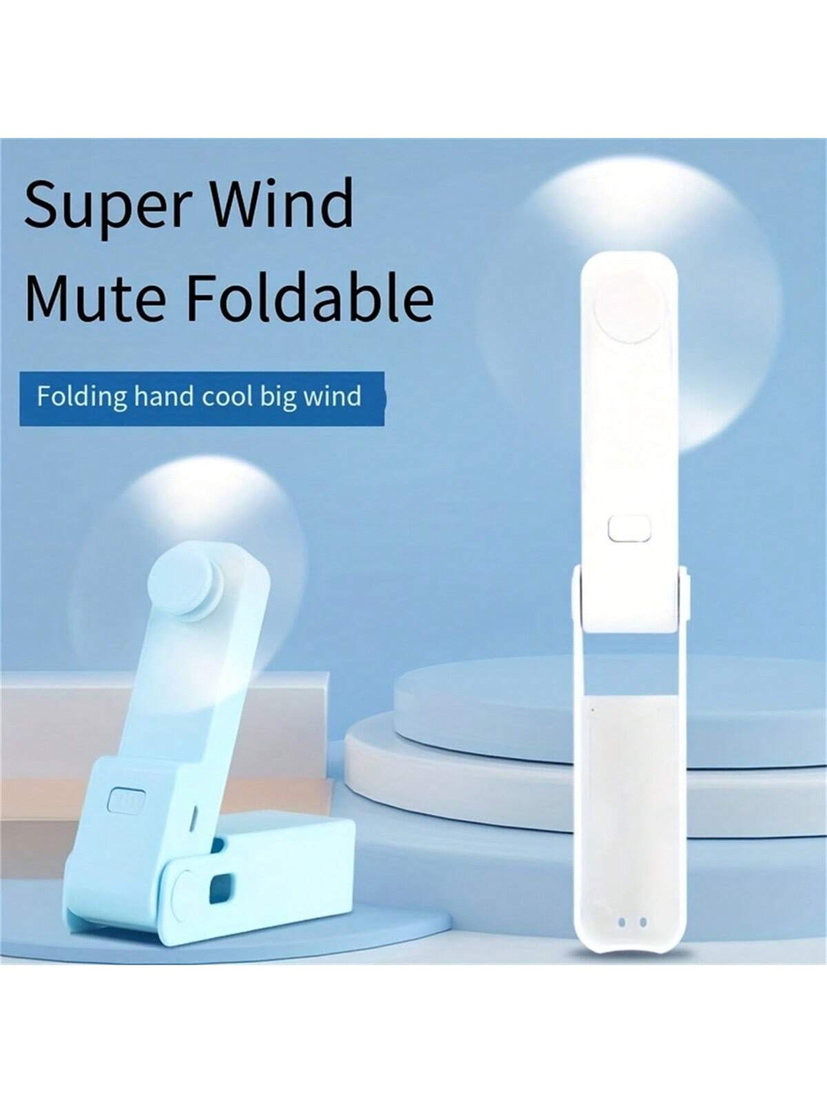 1 Pocket Foldable Handheld Electric Fan, Rechargeable, Foldable, Handheld Small Fan, Portable Fan, Mini Handheld Fan, USB Handheld Small Pocket Fan