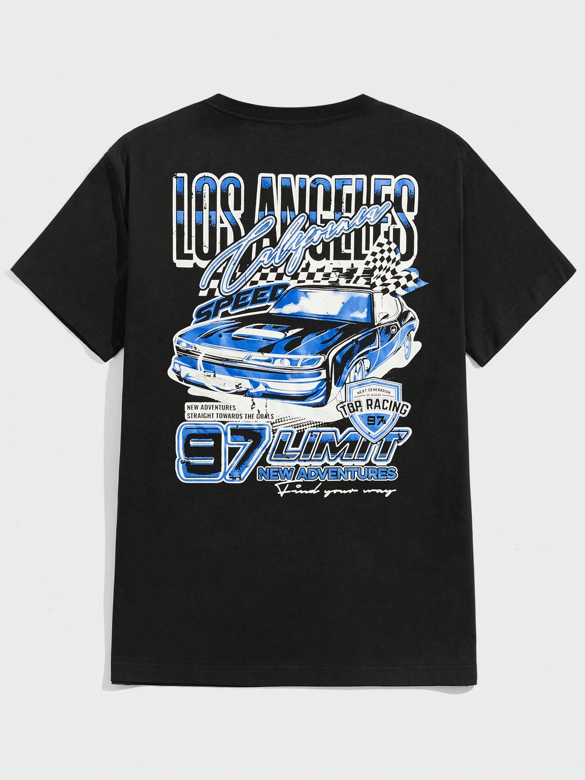 Manfinity EMRG Men Car & Letter Graphic Tee