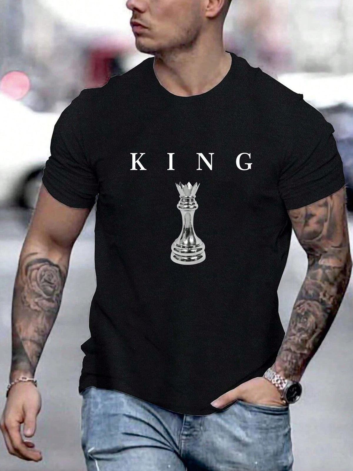 Men's Letter Printed Short Sleeve T-Shirt