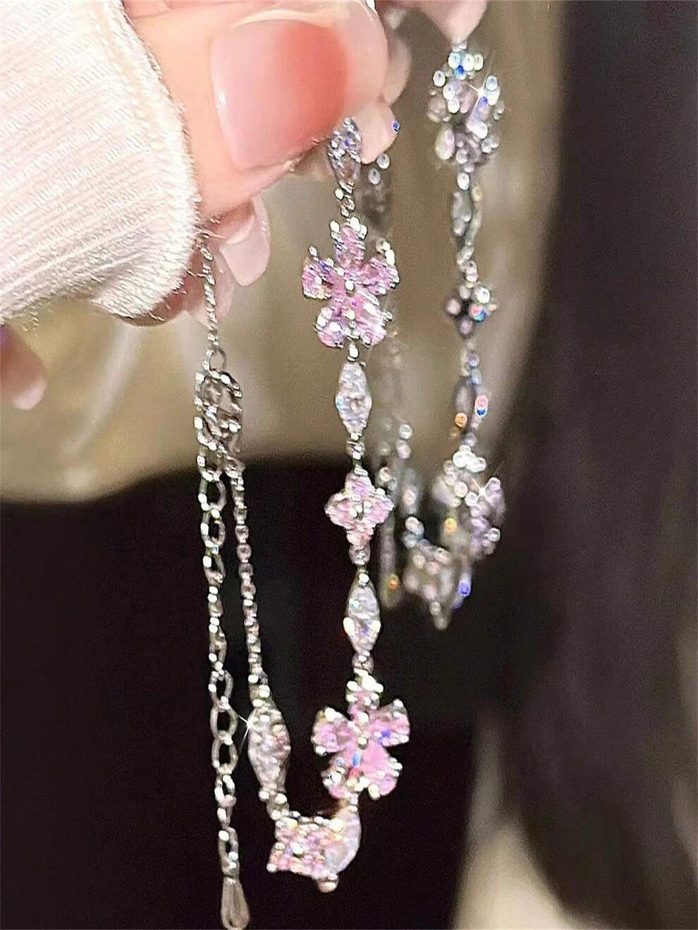 A Pink Cherry Blossom Petal Bracelet Is Perfect For Valentine's Day Gifts