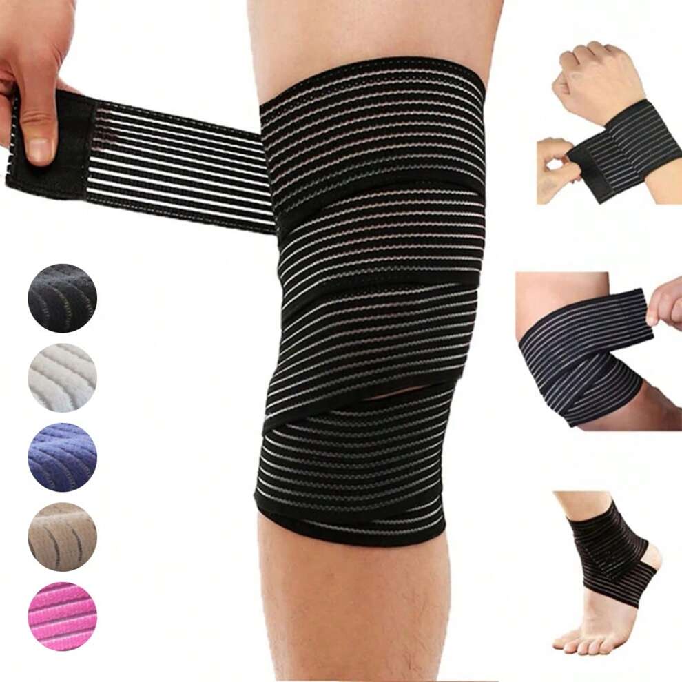 1pc Adjustable Multifunctional Sports Bandage With Self-Adhesive, High Elasticity, Suitable For Ankle, Wrist, Elbow, Knee Support