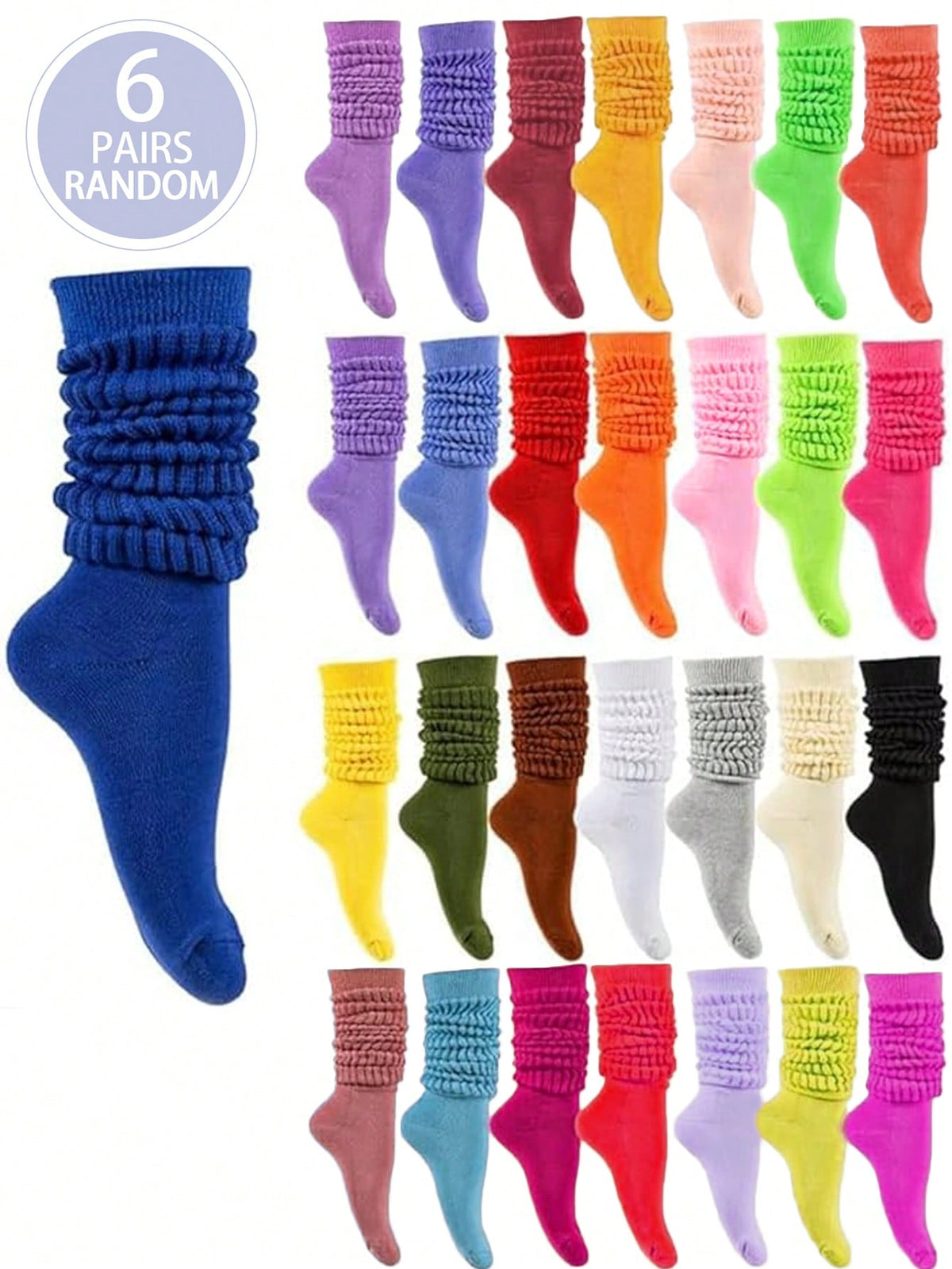 3pairs Women's Fall Winter Slouch Knit Socks Slouchy Socks Women Scrunch Socks Women Scrunchie Socks Women Crew Socks