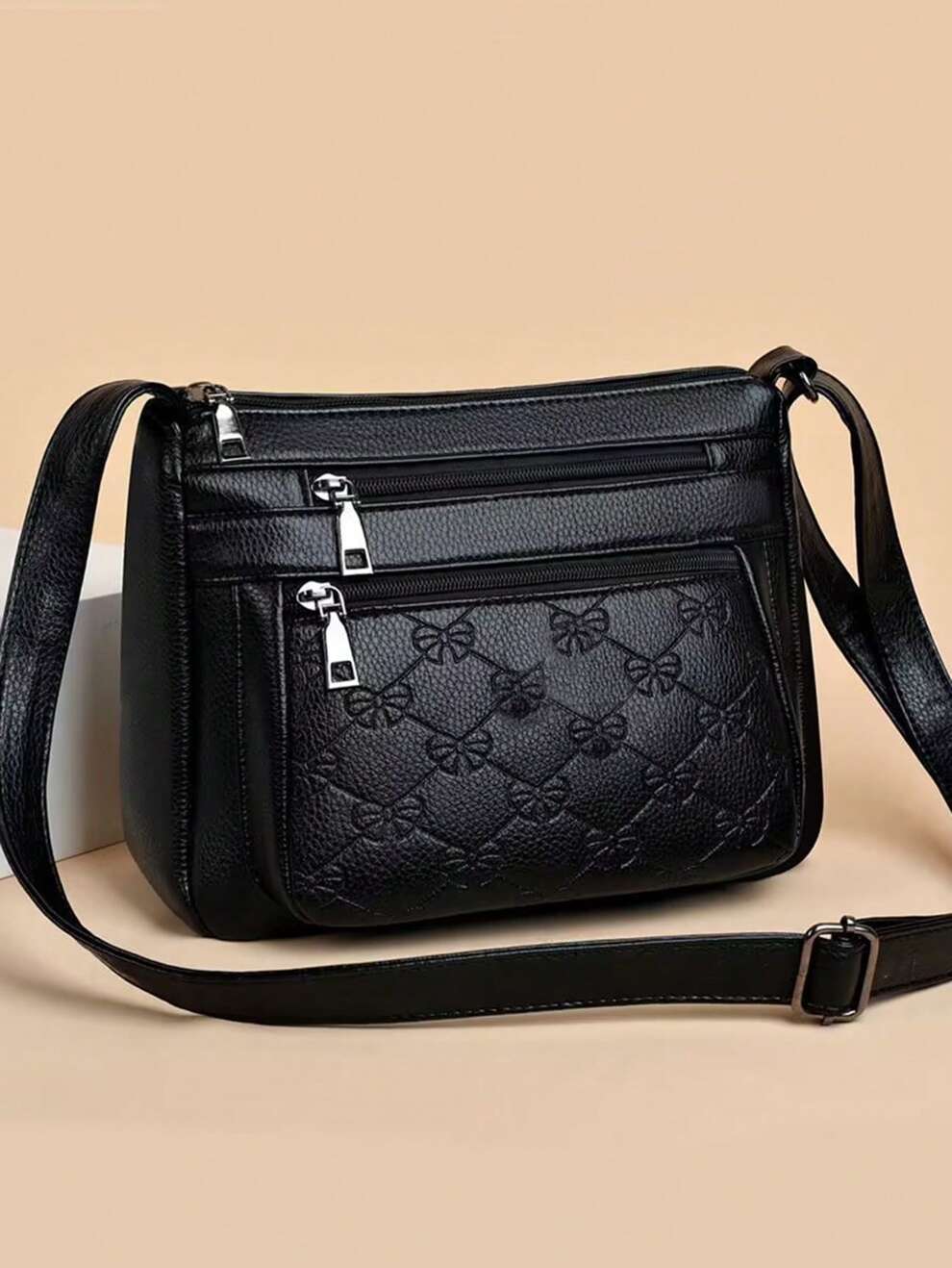 New All-In-One Atmosphere Middle-Aged Women Bag Mother Bag Mother-In-Law Bag Multi-Layer Soft Leather Feeling Single Shoulder Crossbody Bag Tide