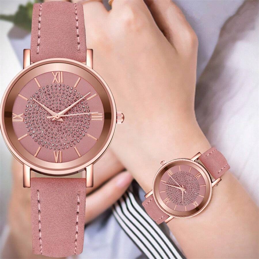 1pc Set Luxury Women Watches For Quartz Full Brake Watch Women Leather Watch Ladies Sports Dress Wrist Watch Clock Women's Gift Relogio Feminino