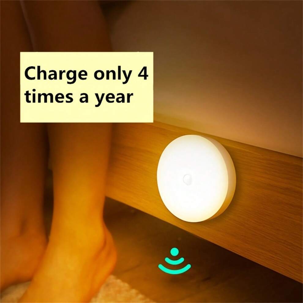 1pc Smart Human Body Sensor Light, USB Rechargeable Night Light, Stair Light Creative Led Bedside Light, Bedroom Home Light, Student Dormitory Bookshelf Light Wardrobe Light