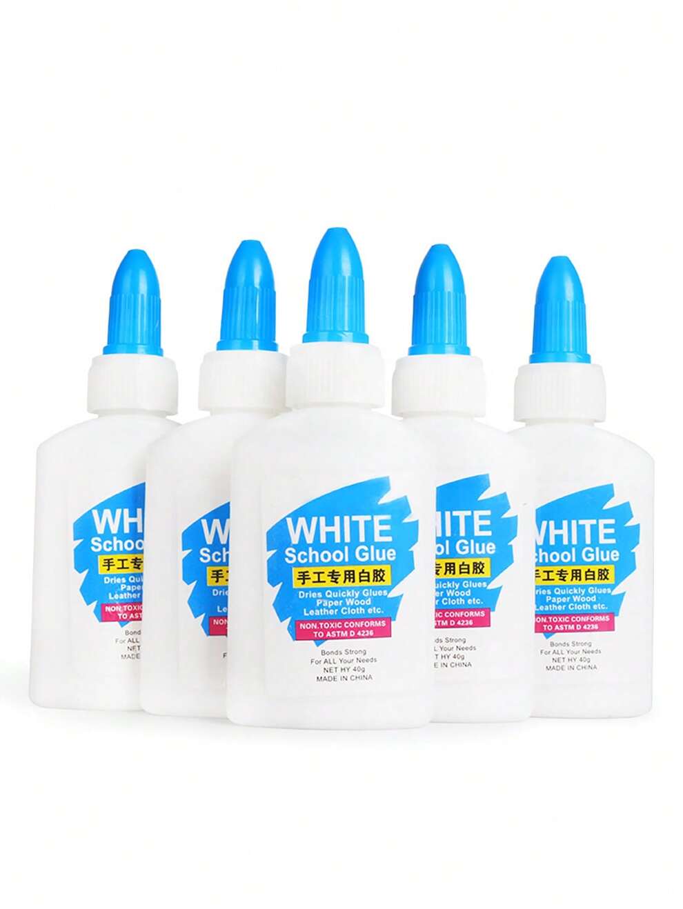 White Glue School Glue Bottle For Slime Washable Craft Kids Glue No-Run 40ml, School Supplies – Pack Of 3