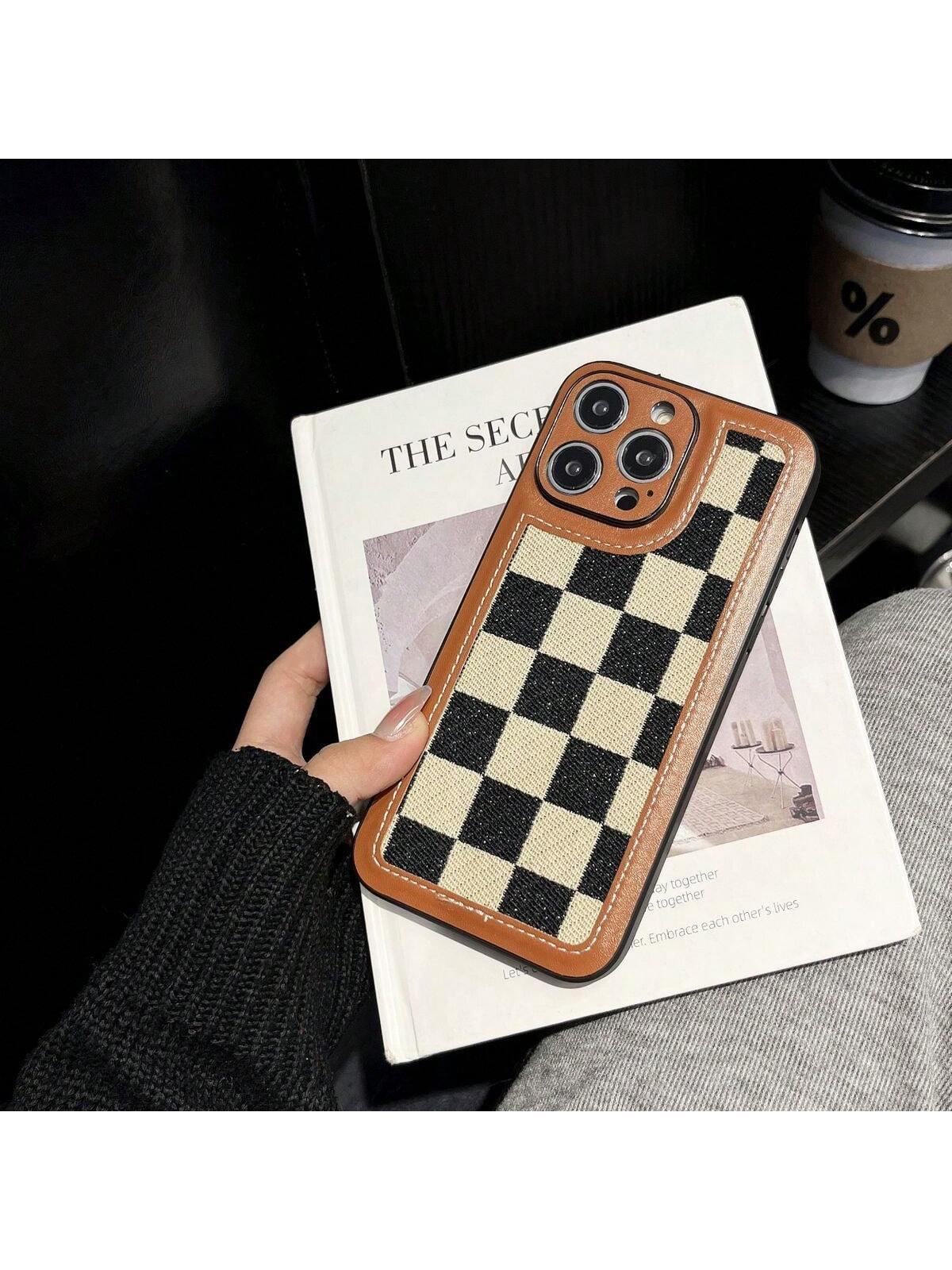 IPhone 15 Pro Max Dual Layer Shockproof Case, Perforated Grid Pattern Design Protective Cover Compatible With IPhone 15/14/13/12/11 Series