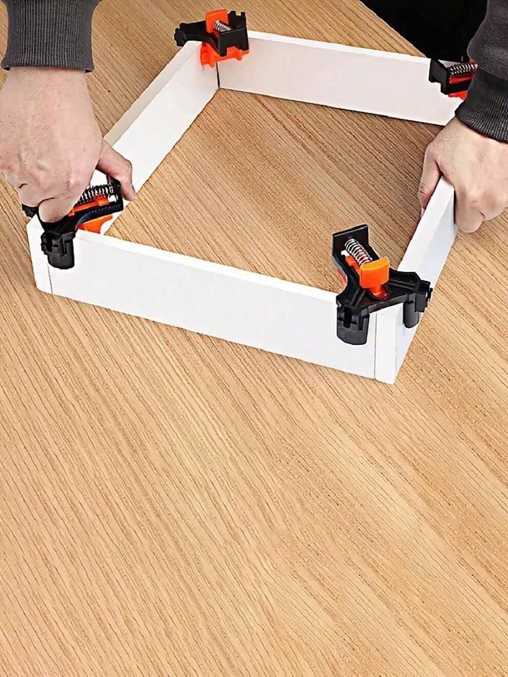 1/4pcs Woodworking Right Angle Clamp, 90 Degree Corner Clamp, Picture Frame Clamp, Diy Spring Clamps, G Clamp, Quick Release Clamps