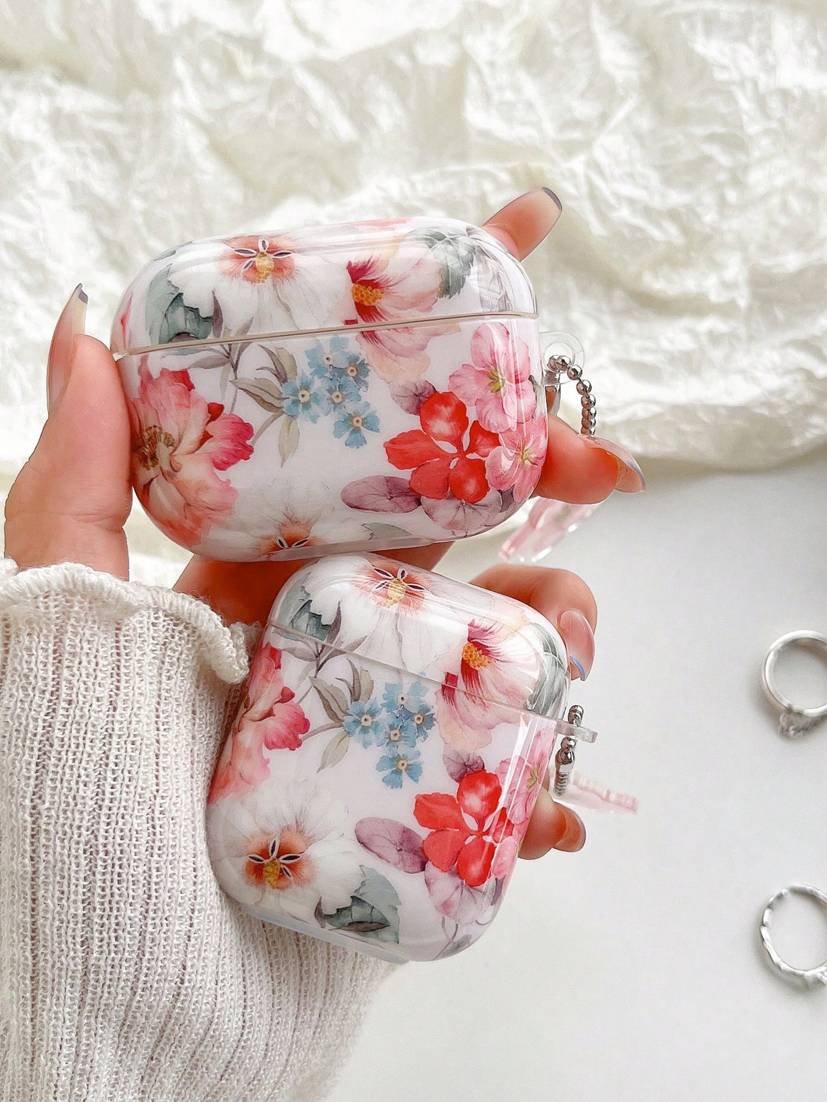 Flower Pattern Case Compatible With AirPods For AirPods1/2 AirPods Pro