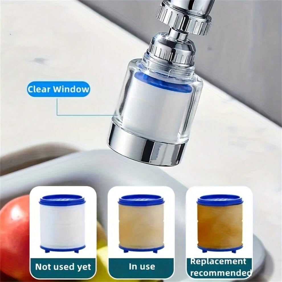 1/3/5pcs Rust-Proof Faucet Water Filters With Rotatable Joint For Kitchenand Bathroom, Splash-Proof Design For Vegetable Washing And Drinking Water Purification