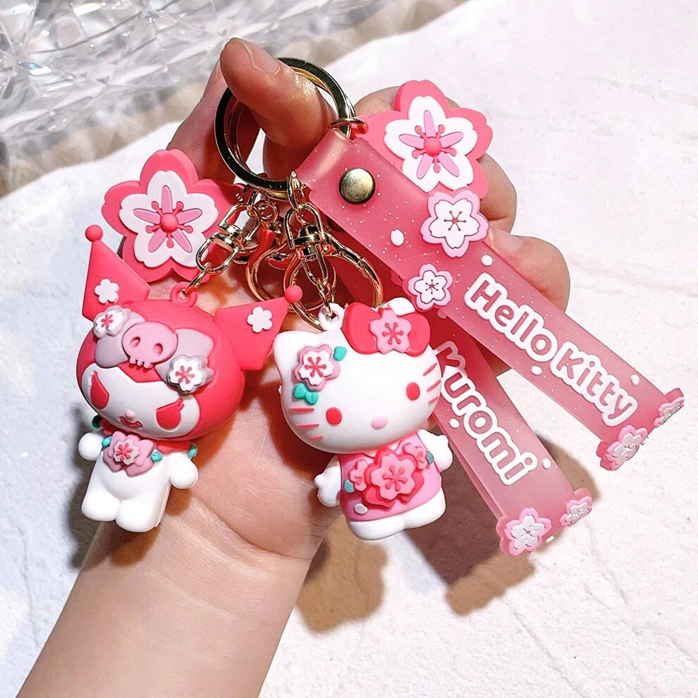 Kawaii Keychain Women Bag Pendant Backpack Melody Accessories Toy Doll Keyring Girl Gift