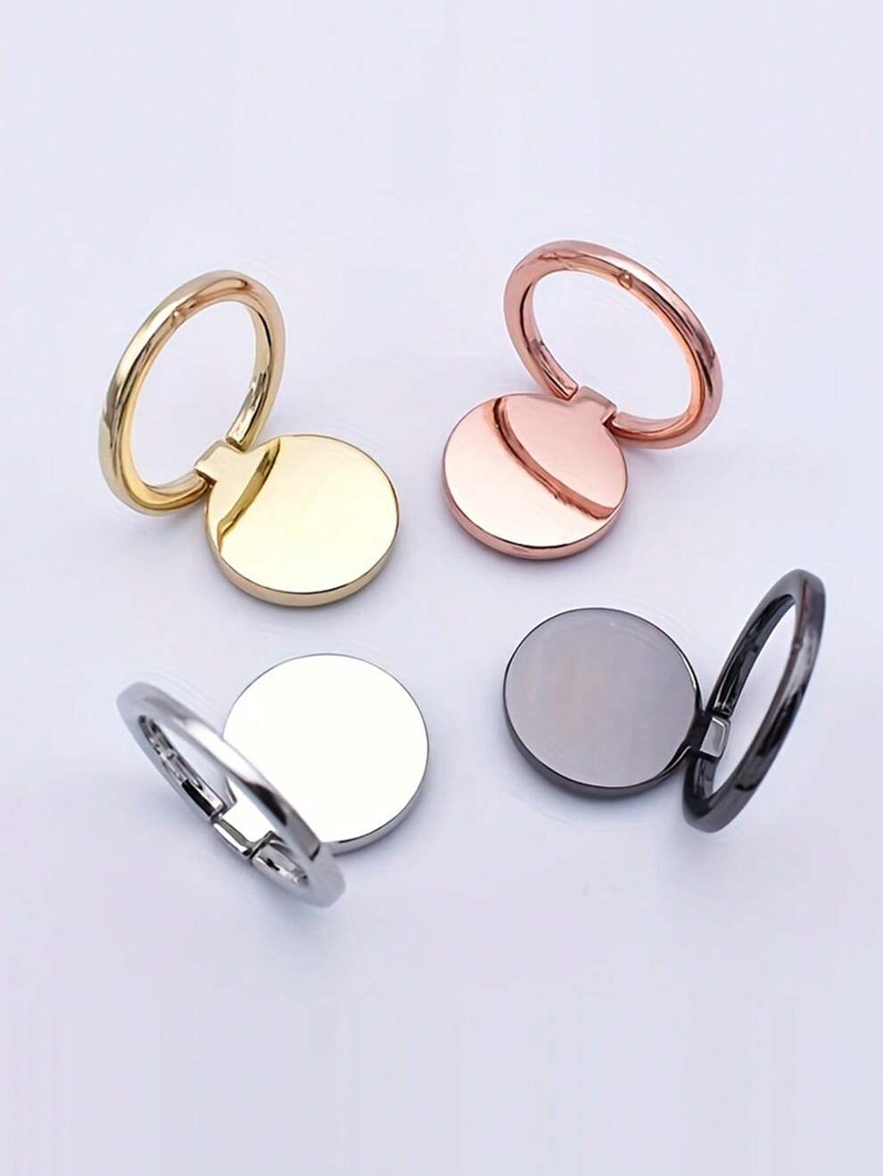 360° Rotating Universal Ring Stand - Metallic Ring Holder For Desktop And Mobile Phone