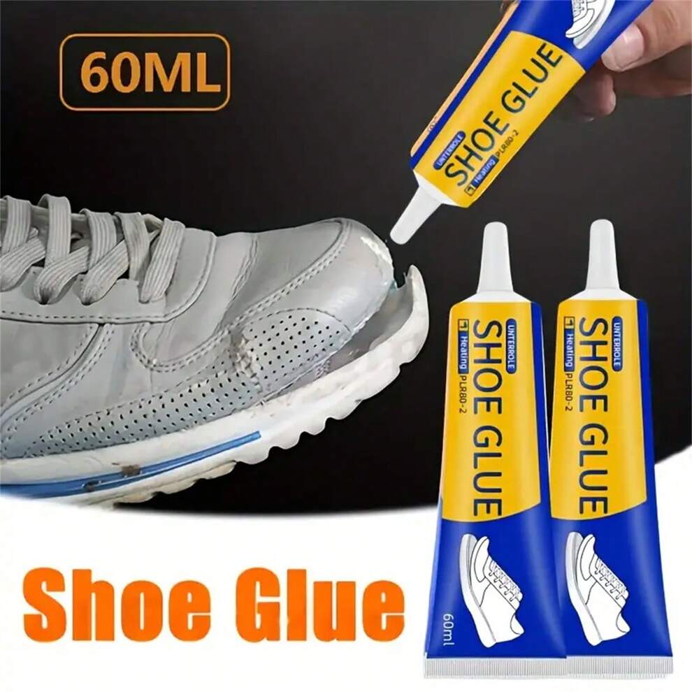 Shoe Glue Strong Adhesive Repair Resin For Sports Shoes And Leather Footwear, Flexible 60ML Plastic Tube