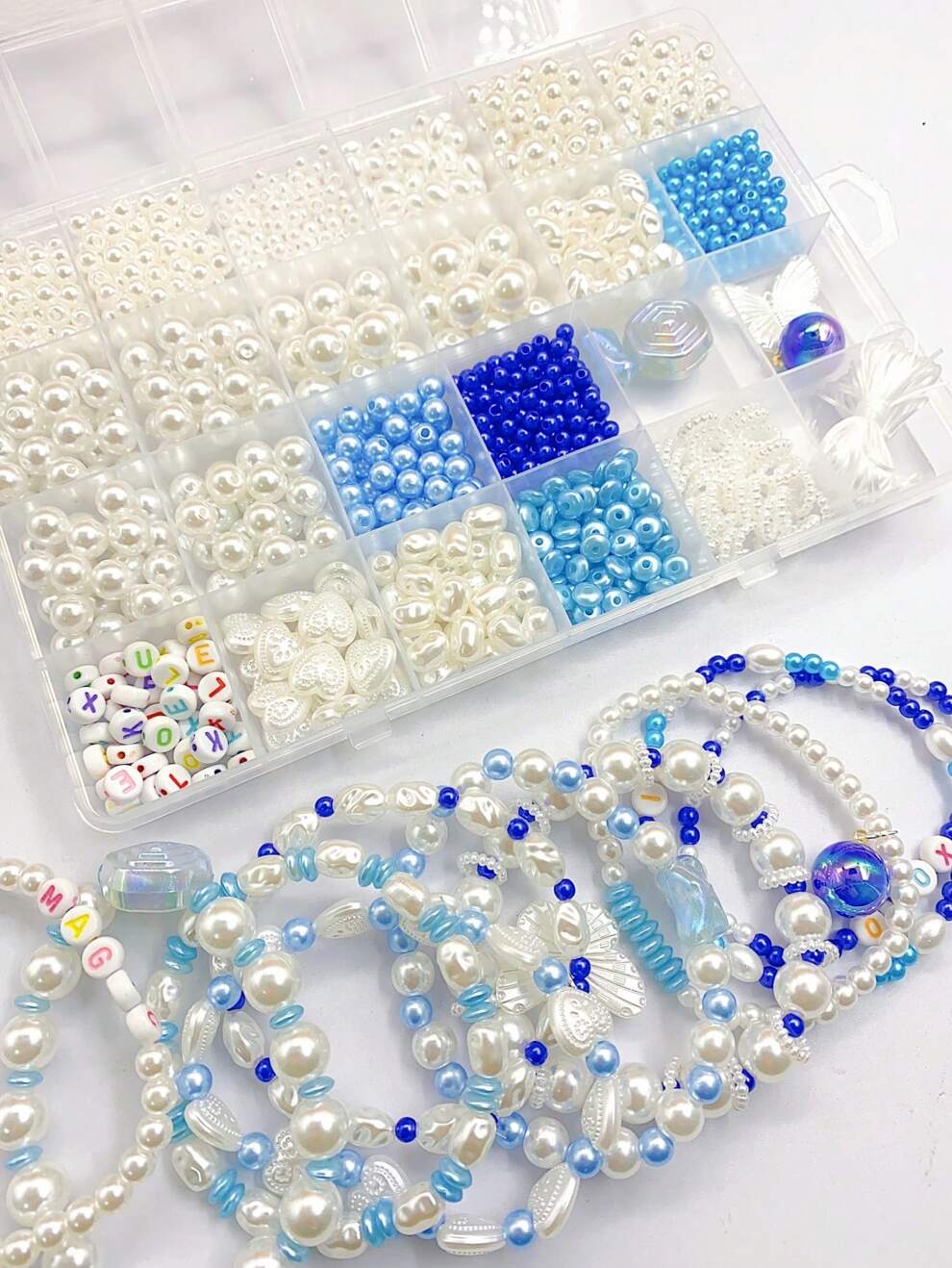 1pc Fashionable Various Mixed Beads For Diy Bracelet, Necklace, Earring, Jewelry Making