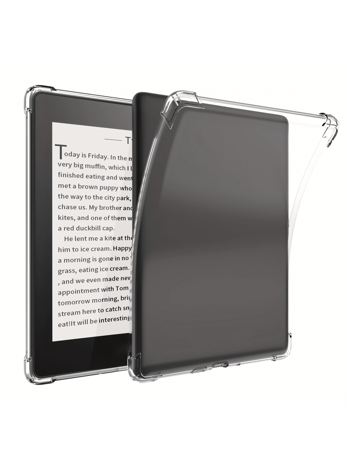 Clear Stand Case For Kindle , With Kickstand [Reinforced Corners] Soft TPU Back Cover Shockproof Bumper, Clear