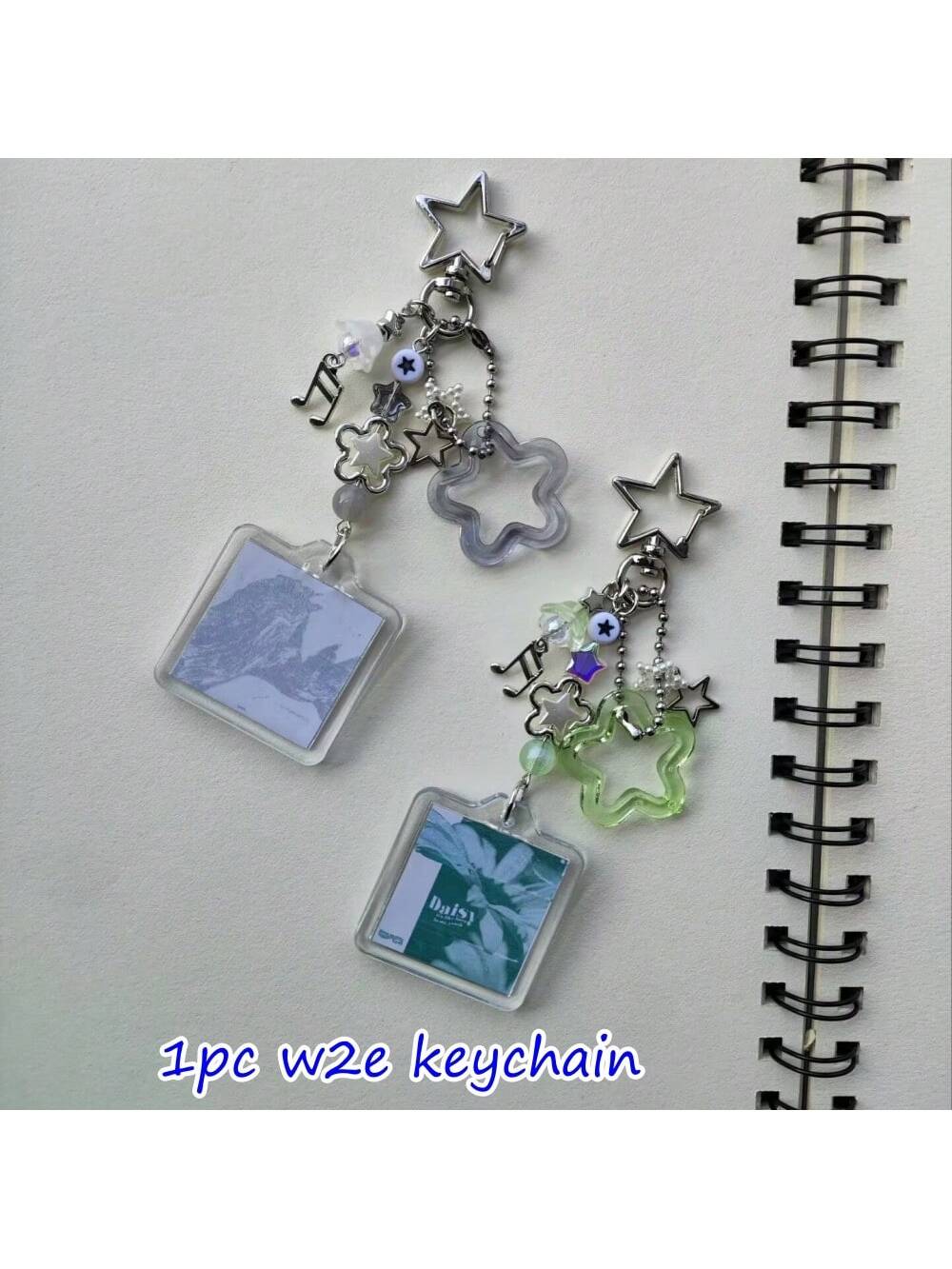 1pc Flaws And All Music Keychain/W2e Band Fan Y2k Beaded Keychain Casual