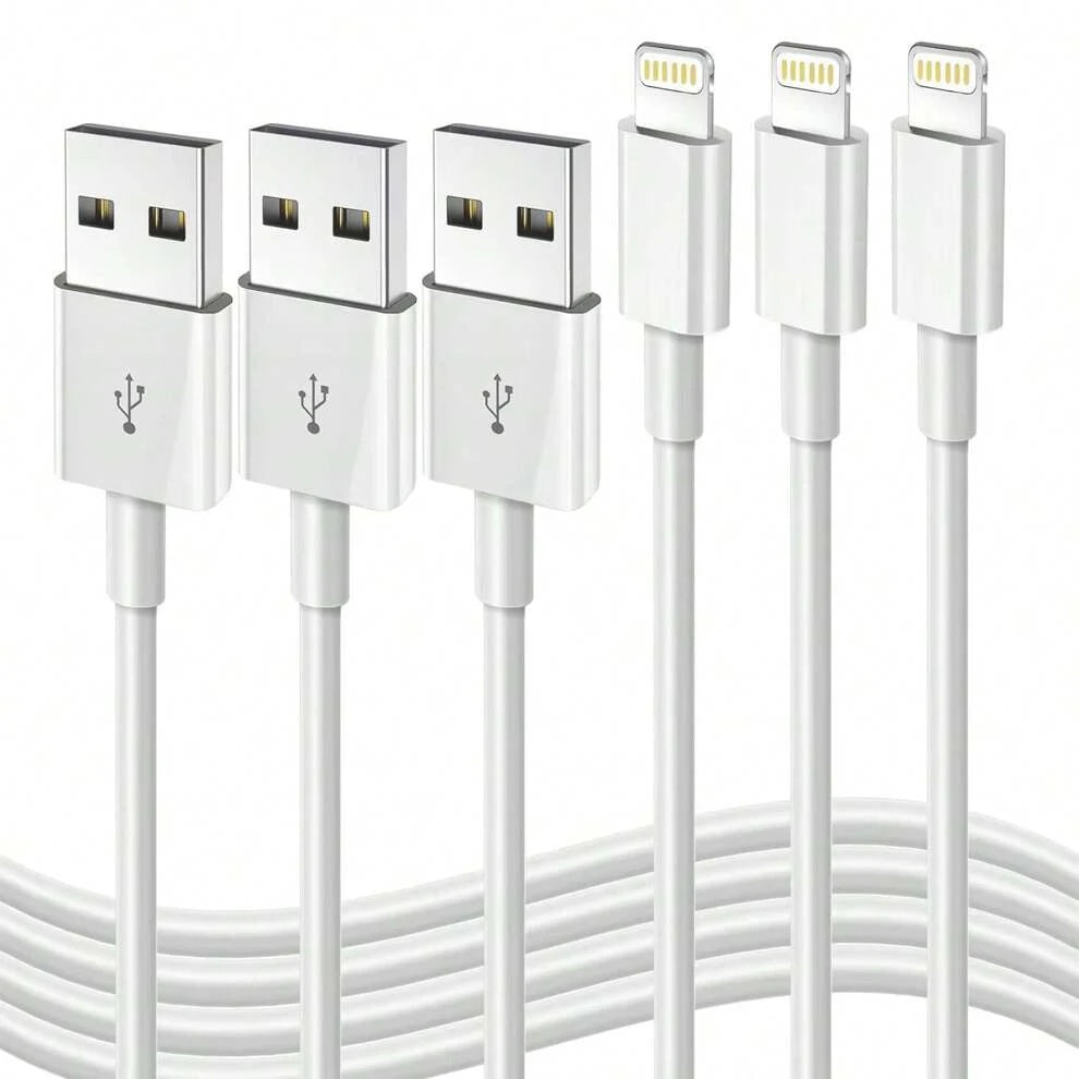 1-4pcs/Pack 6.6ft [200cm] Lightning Usb To Lightning Data Cable, Fast Charging Charger Cable Compatible With Iphone 14 13 12 11 Pro Max Xr Xs X 8 7 6 Plus Se Ipad