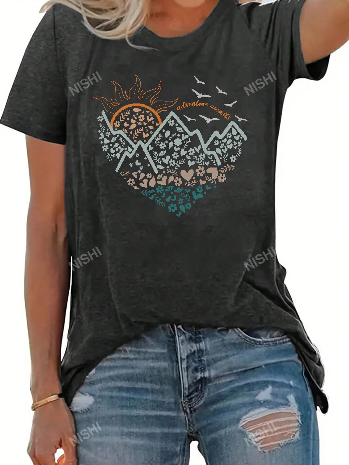 Graphic Printed Round Neck T-Shirt