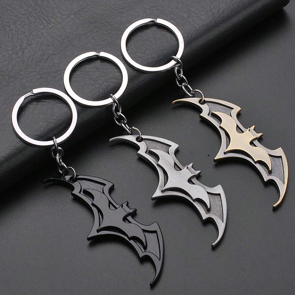 Bat-Shaped Men's Key Chain, Creative Fashion Alloy Key Chain, Men's Decorative Cartoon Gift, Movie Series Couple Key Chain 1pc