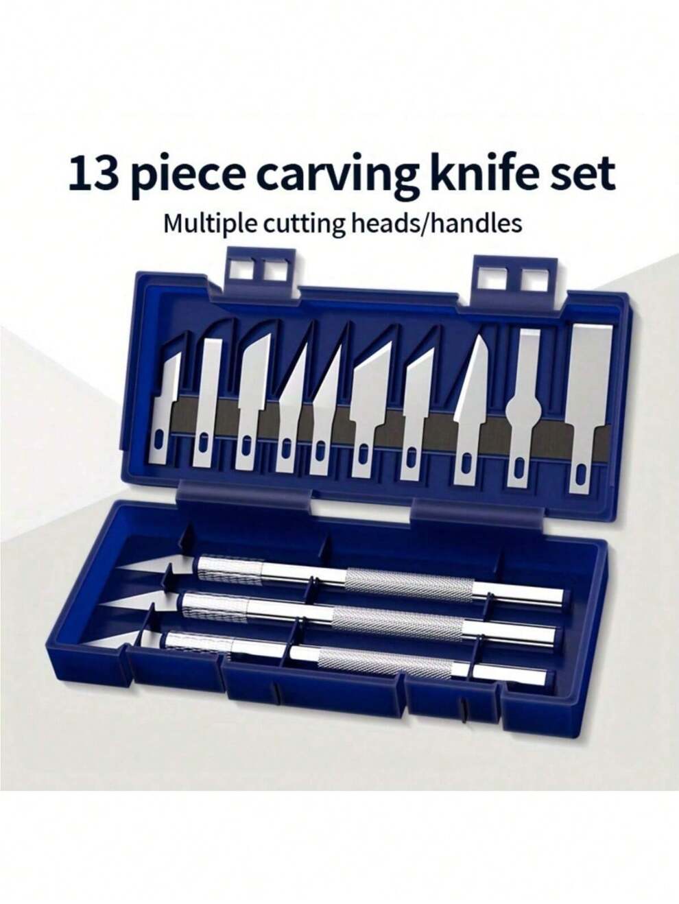 13pcs Metal Carving Knife Pen Art Seal Cutting Manual Combination Paper Cuttings Non-Slip Gadget DIY Precision Repair Tool