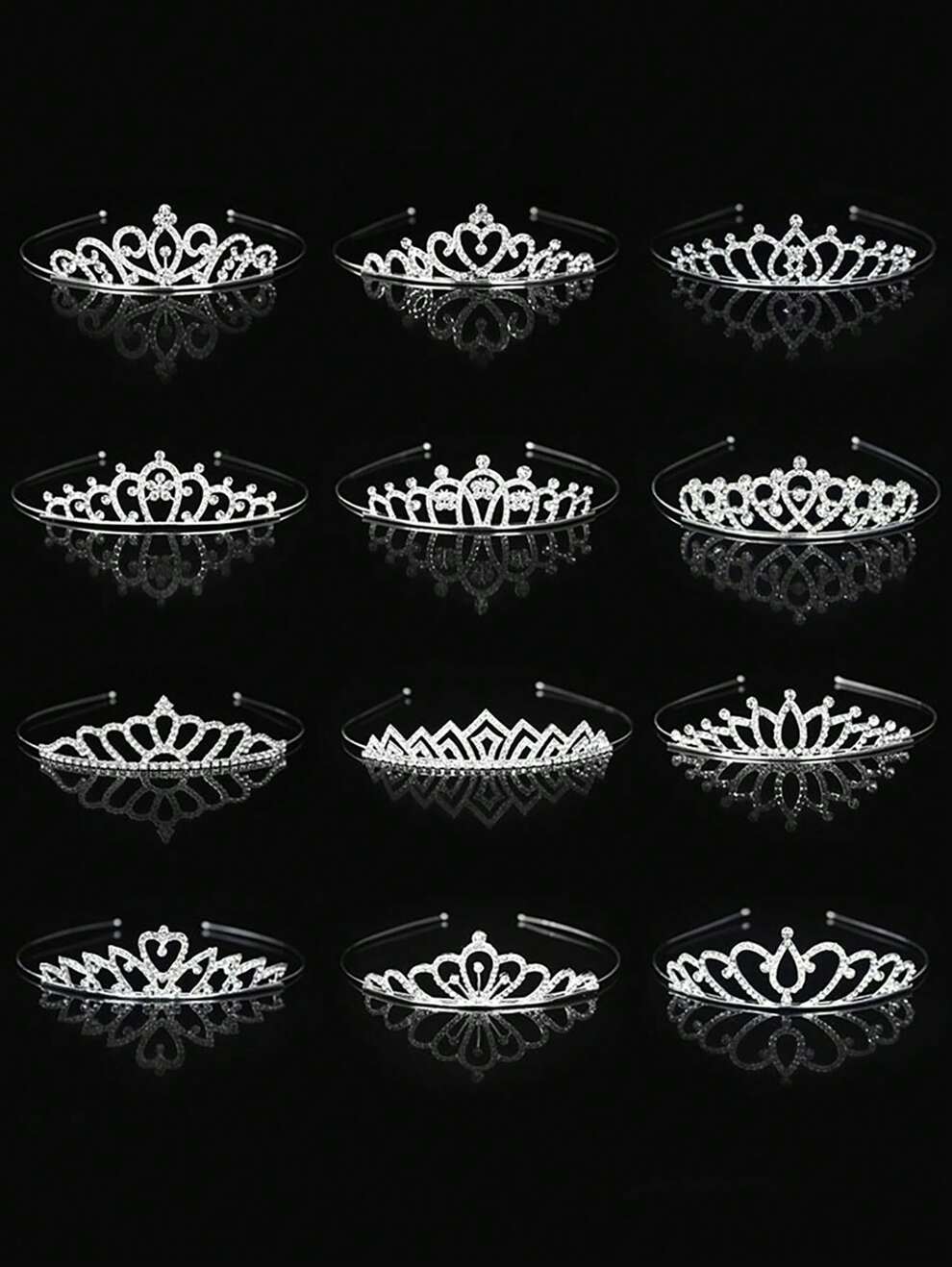 1pc Princess Style Crown & Rhinestone Decor Headband For Bridesmaid, Bridal, Single Party, Wedding Decoration Royal Tiaras