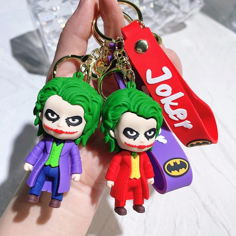 Anime Cartoon Joker Image Doll Keychain Cute Series Key Ring Pendant Ornaments Jewelry Gifts For Friends