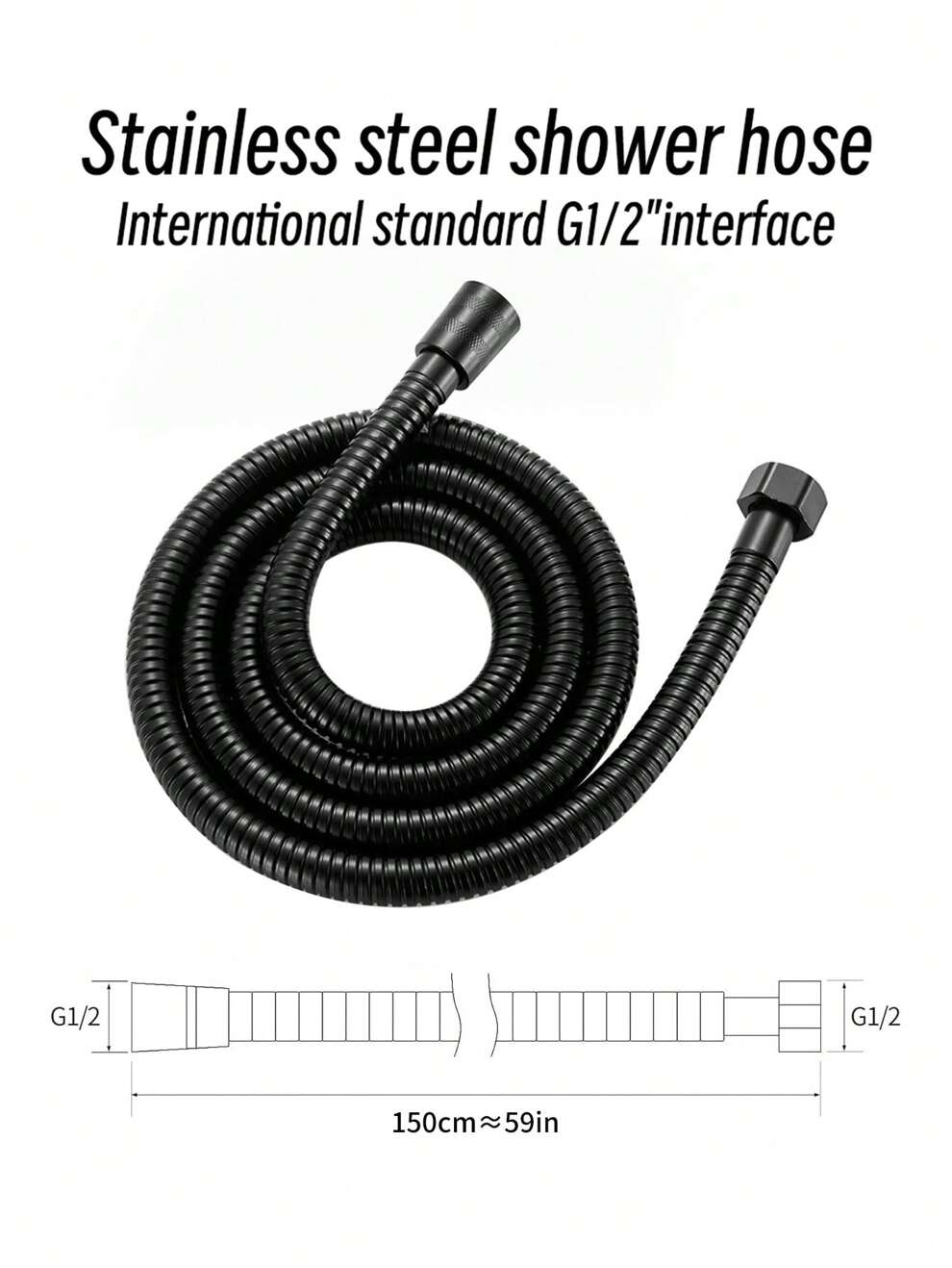 Shower + 1.5m Black Hose