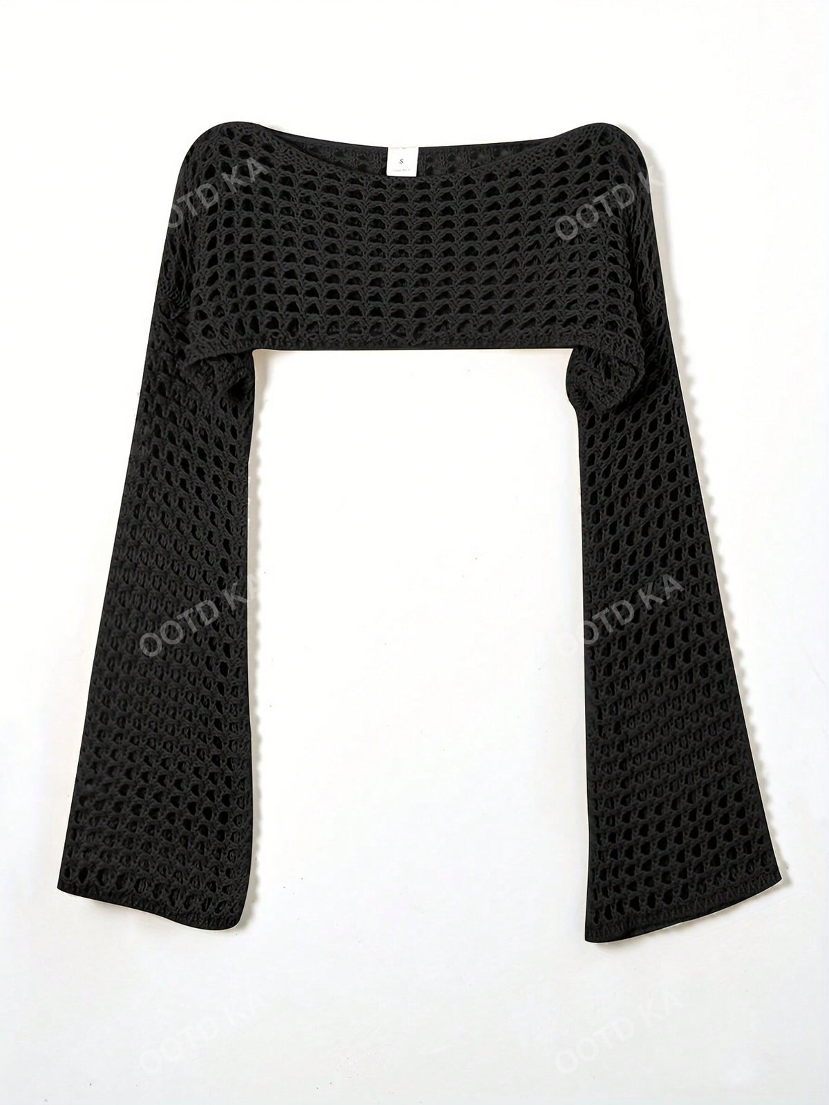 New Arrival Fashionable Hollow Out Knitted Cropped Sweater With Unique Design