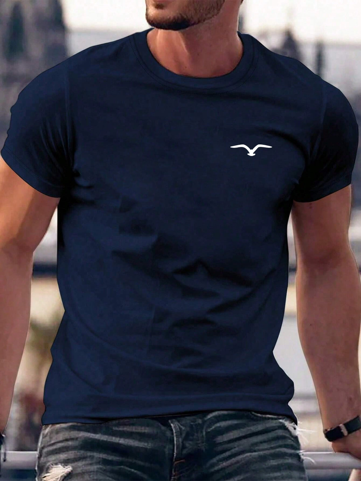 Men's Fashion Simple Loose Casual T-Shirt, Summer