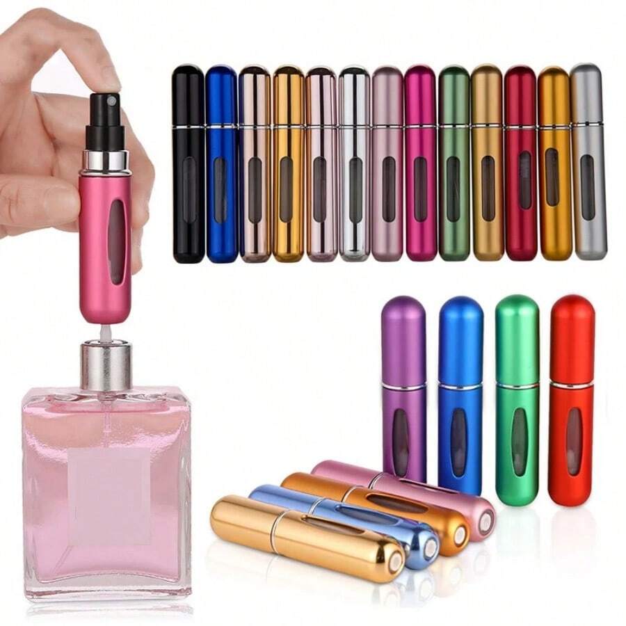 5ml Bottom Cargo Perfume Refillable Bottle Spray Bottling Dispenser Mini Portable Empty Liquid Container Travel Travel Essentials Travel Organizer For Beach Summer Vacation Back To School