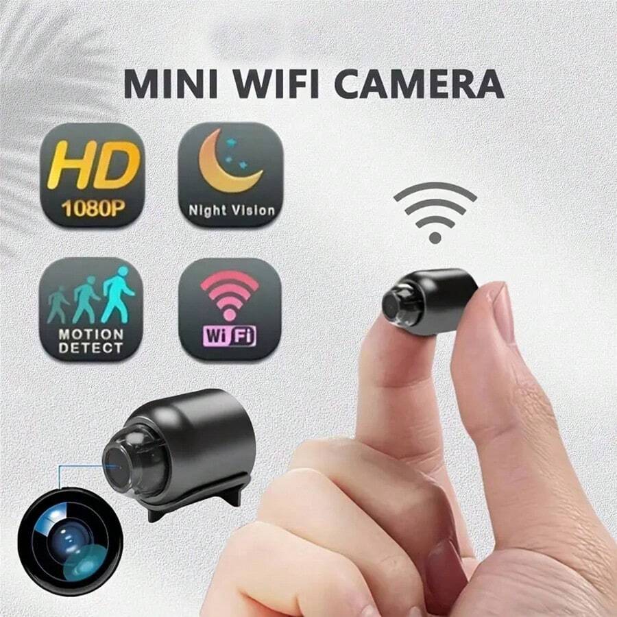 1pc High-Definition Wireless Network Camera: 2.4GHz Mini Wifi Security Camera With Night Vision & 140° Wide Angle Baby Monitor, Mobile Detection, Background Alarm, Loop Recording, Video Playback, Timi