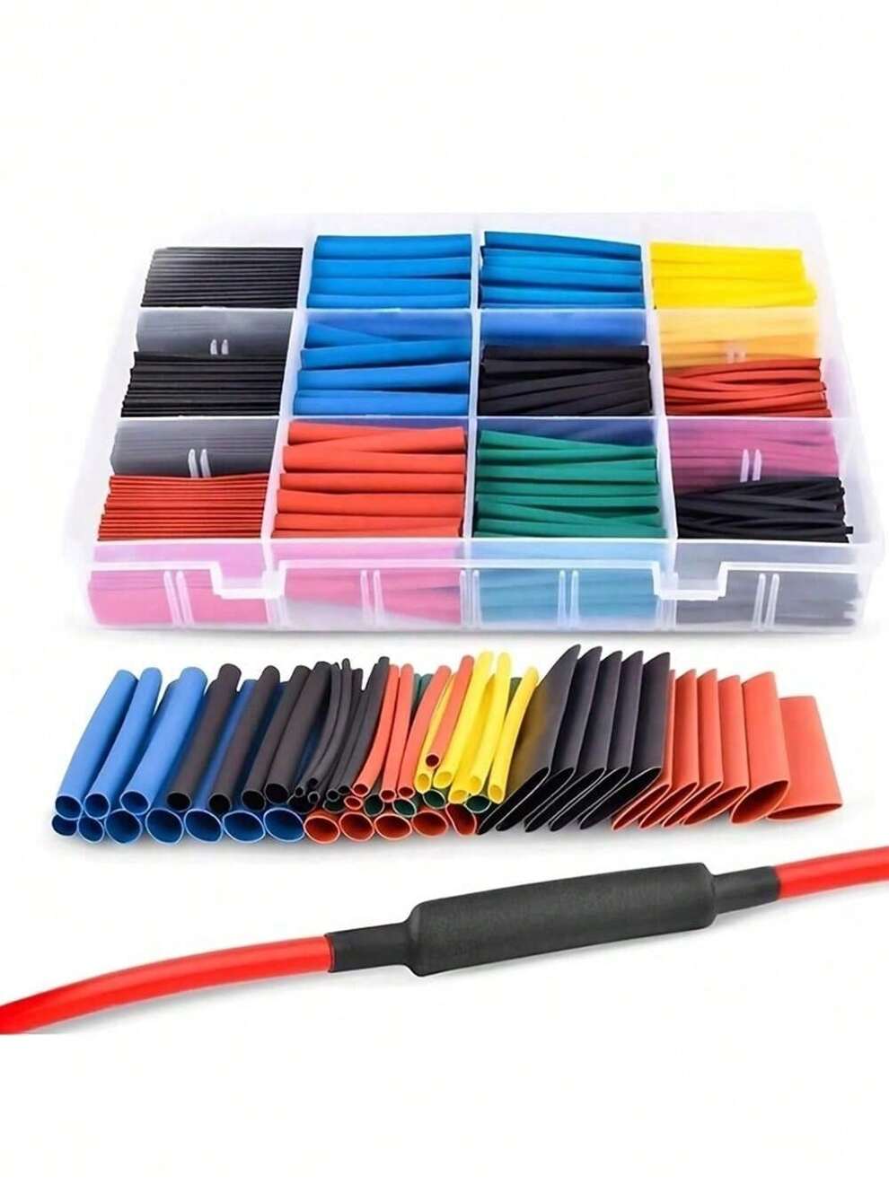 164pcs-750pcs Heat Shrink Tubing 2:1, Eventronic Electrical Wire Cable Wrap, Assortment Electric Insulation Heat Shrink Tube Kit, Assorted Sleeving Tube Wrap Cable Wire Kit for DIY