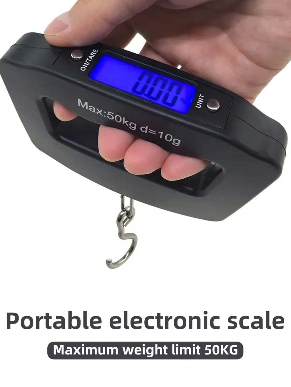 1pcs50kg Digital Luggage Scale Electronic Portable Suitcase Travel Weighs With Back Light Electronic Travel Hanging Scales