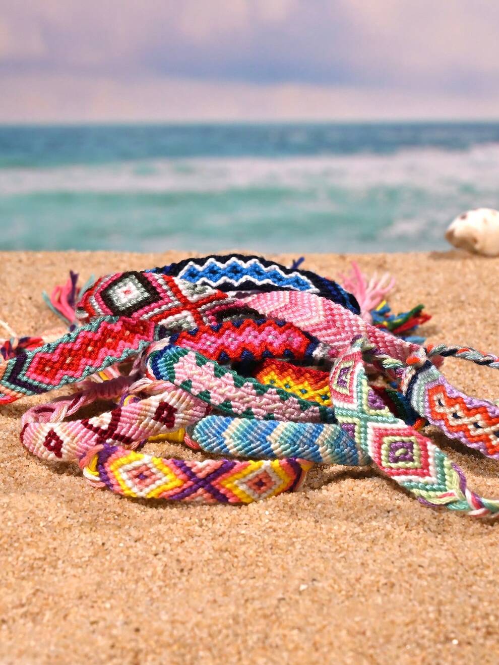 10Pcs/Lot Random Style Handwoven Bracelet Summer Beach Nibir Friendship Bracelets