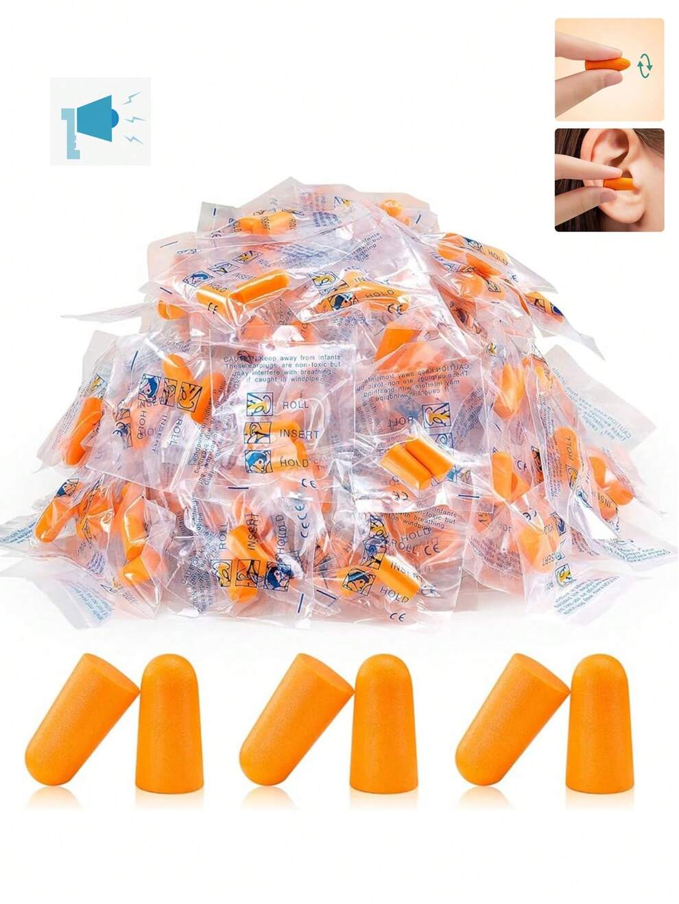 20 Pairs Foam Earplugs, 32db Nrr Noise Reduction Ear Plugs For Sleep, Snoring Sound Canceling Travel, Loud Music, Music Concert, Shooting, Work, Construction, Hearing Protection