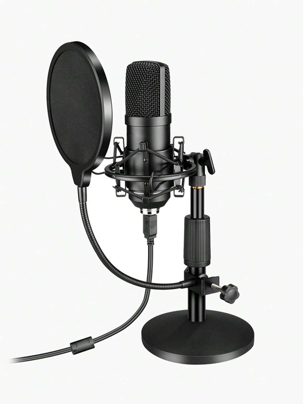 Microphone Windscreen Double-Layer Mesh Pop Filter For Live Recording Studio, Mic Boom Arm Stand And Any Other Microphone Stand Compatibility