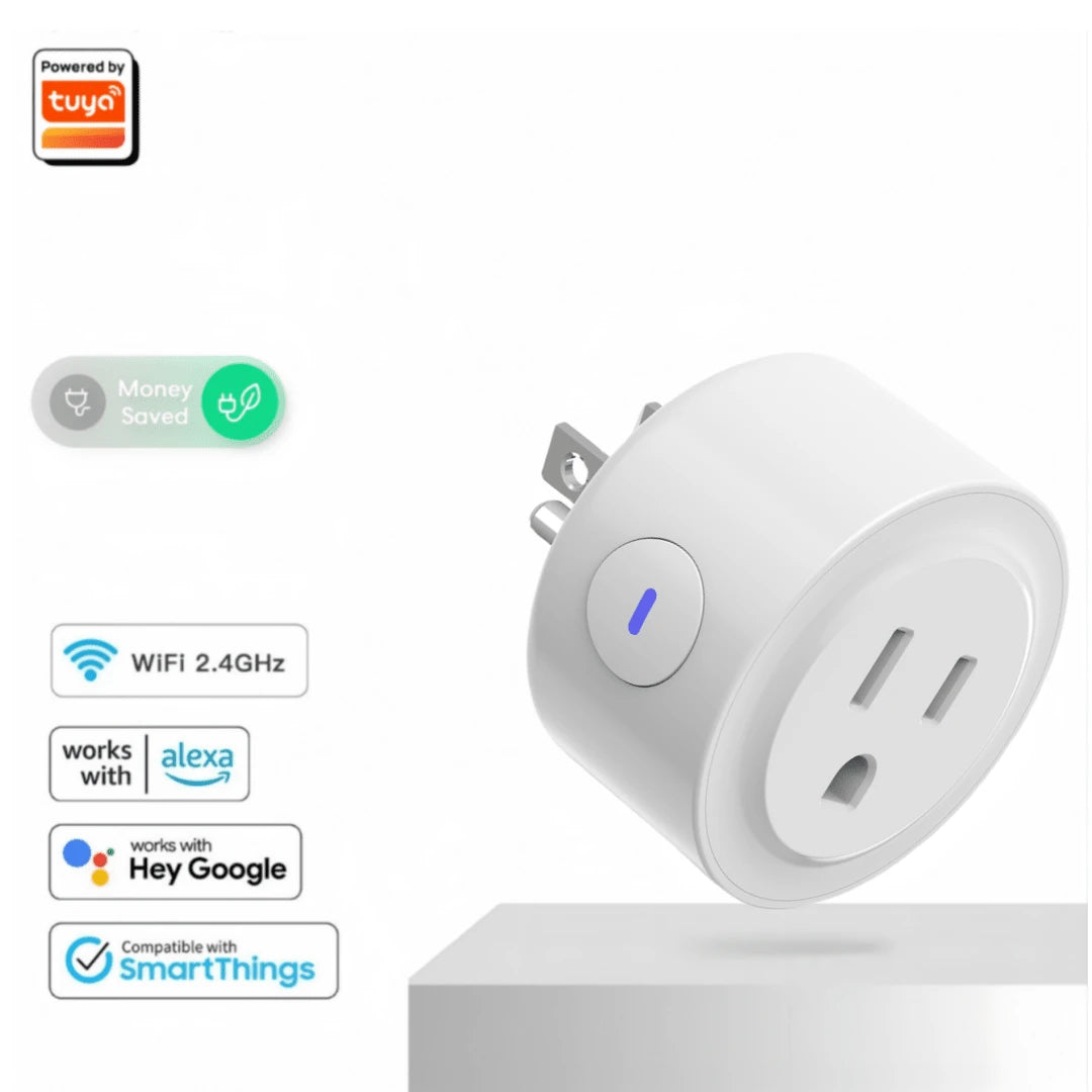 TUYA WiFi Smart Plug, SmartLife APP, Voice Remote Control, Alexa Home, Timer & Schedule, US Mini Smart Plug