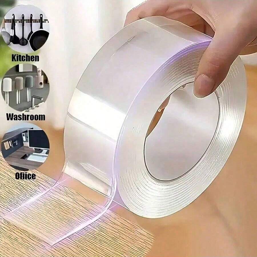 1M/2M/3/5M Nano Tape Double Sided Tape Transparent NoTrace Reusable Waterproof Adhesive Tape Cleanable Home Gekkotape