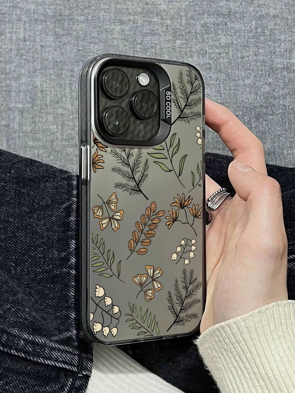 1pc Fashionable Tree Leaf Pattern Anti-Drop Phone Case, Compatible With Apple & Samsung Series