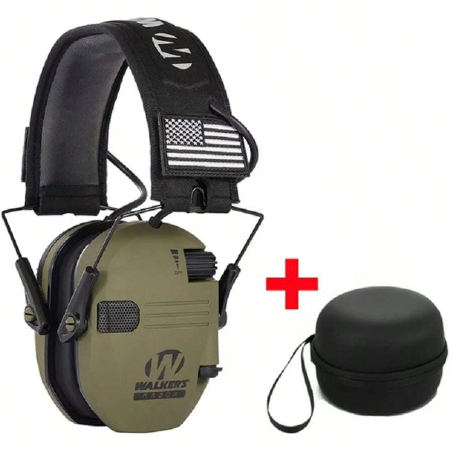 Tactical Electronic Shooting Ear Muff, Noise Reduction Headset, Sound Amplification Hearing Protector, Foldable, For Shooting, Music Listening, Noise Reduction