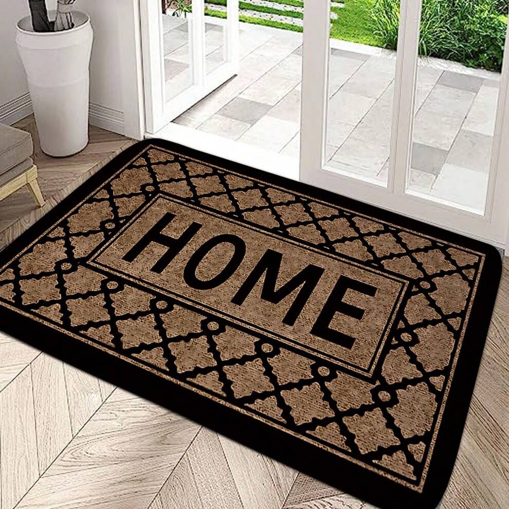 1pc HOME Irregular Line Pattern Design Door Mat, Thin Decorative Switch Carpet, Suitable For Indoor And Outdoor Use