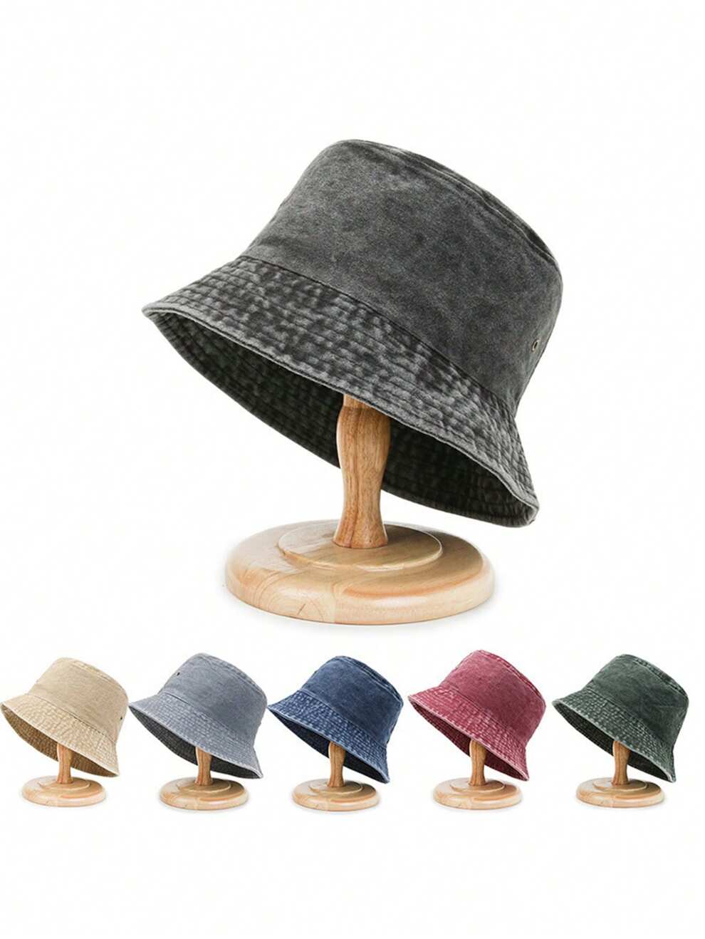 1pc Men Sun Protection Washed Fishing Hat With Vintage Distressed Finishing, Suitable For Daily Use