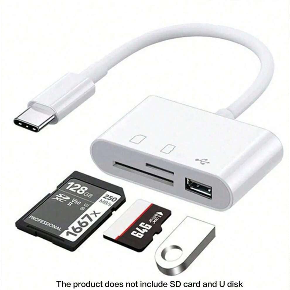 Versatile 3-In-1 SD Card Reader With OTG - Fast USB 3.0 & 2.0 Compatibility For MacBook, PCs, Cameras, & Phones - Ideal For Data Transfer & File Sharing