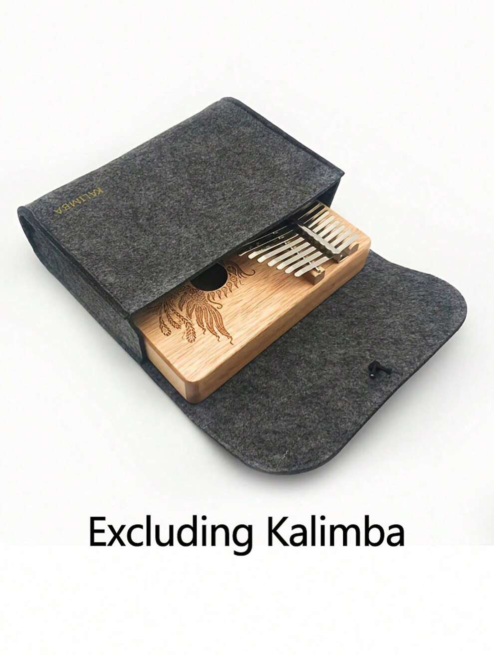 1pc 17 Keys Kalimba Thumb Piano Grey Carrying Case (Kalimba Not Included) Thumb Piano Box Bag For Storage