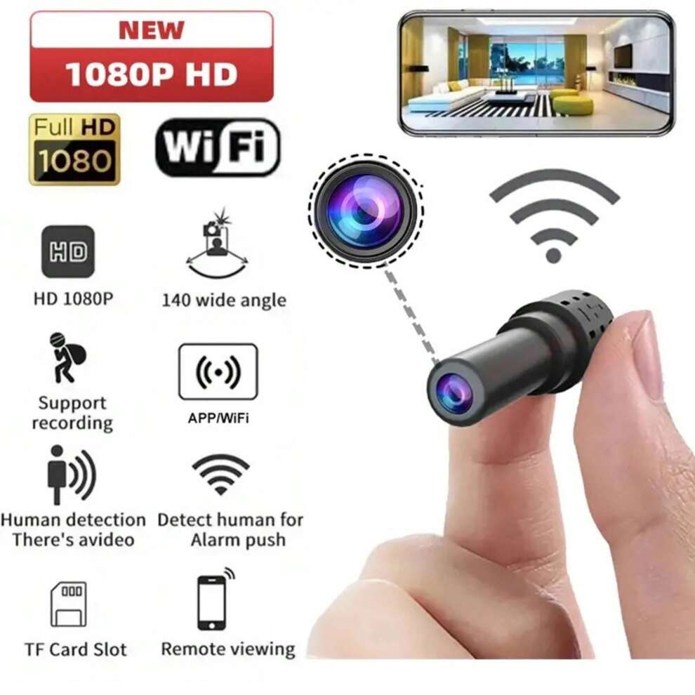 1pc Mini WiFi Camera HD 1080P Night Vision Indoor Security Baby Monitor Video Recorder With Motion Detection Wide Angle Webcam