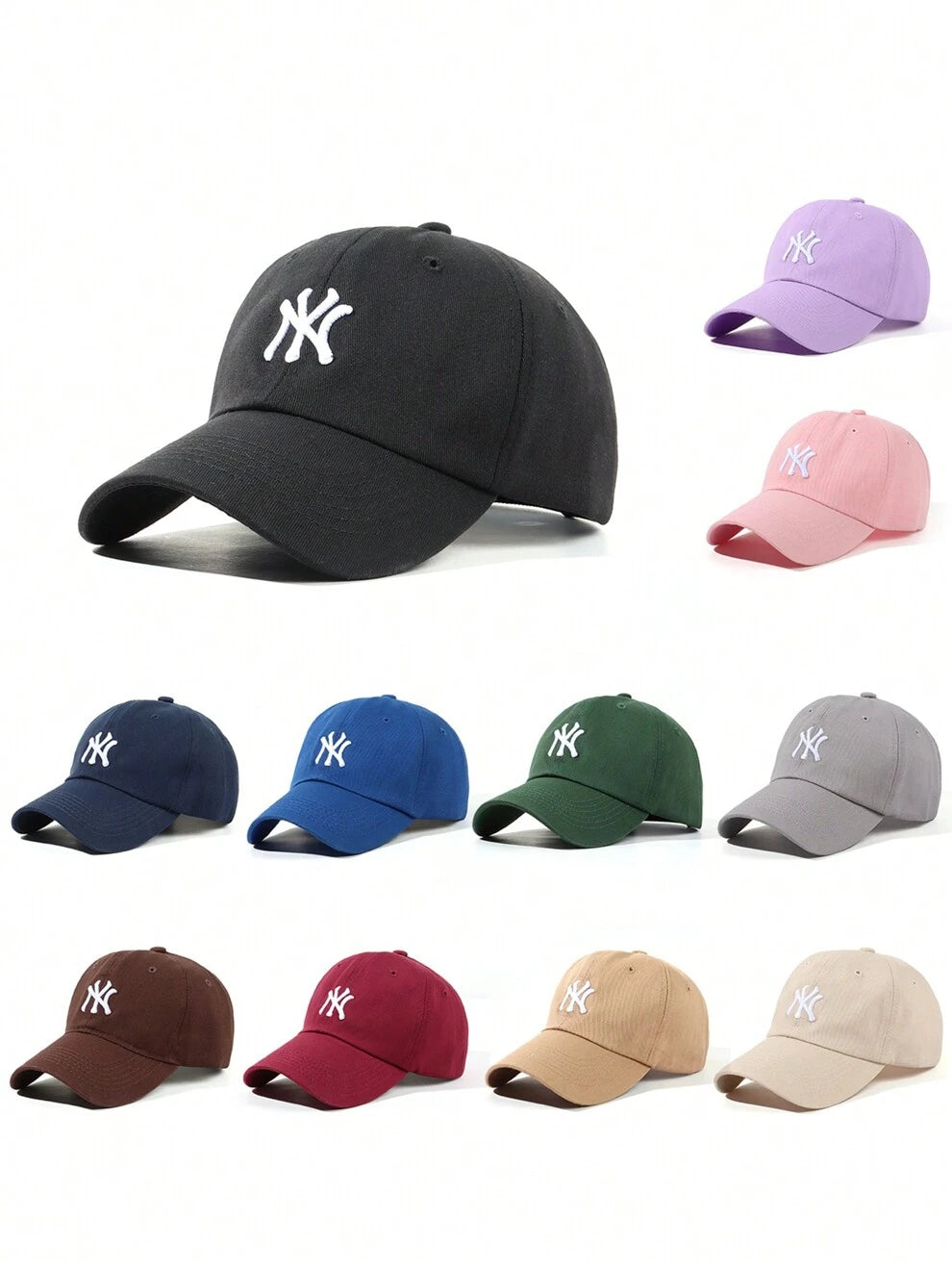 MLB Licensed New York Yankees Baseball Team Caps Fashionable NY Embroidery Soft Top Comfortable Outdoors Sun Protection Adjustable Caps, Unisex, Suitable For All Seasons, Festive Gifts And Valentine D