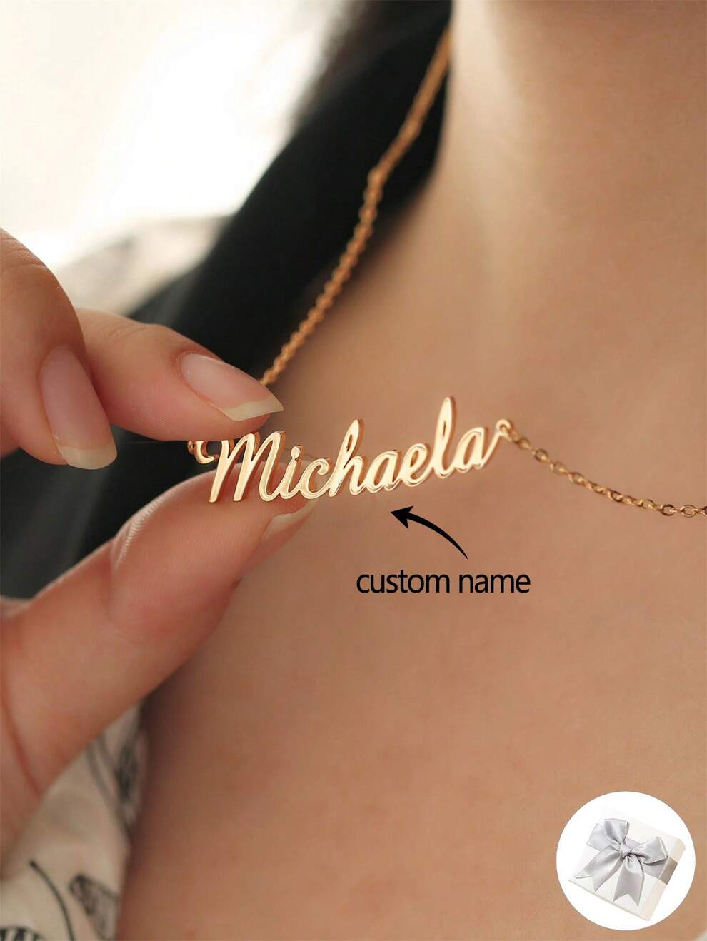 Personalized Custom Name Necklace, Daily Name Jewelry